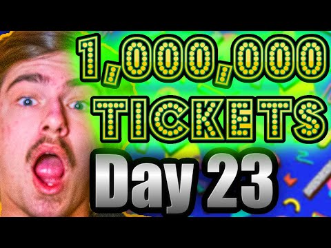I'M WINNING 1,000,000 ARCADE TICKETS IN 25 DAYS!!! (Day 23)