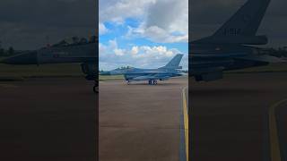 Dutch Air Force F-16 Taxiing At Departure Day