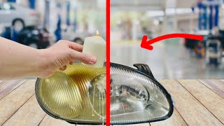 🔥Just 3 drops of acetone and my headlight is like new ❗️goodbye yellow headlights by Fix it fast 4,278 views 1 month ago 4 minutes, 17 seconds