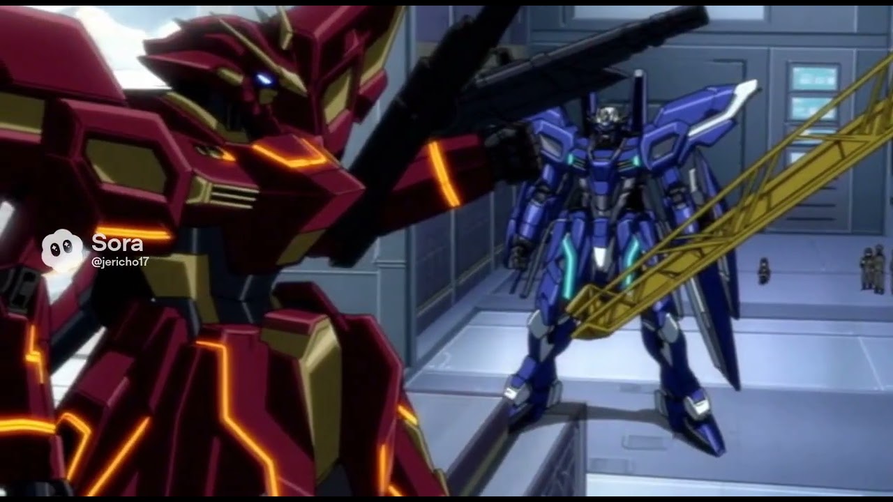 Two Mechs (One blue, one red) preparing for battle