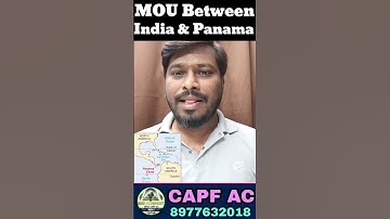 MOU Between India & Panama | CAPF AC | Upsc 2025||Krk Academy  #capf #upsccapfac