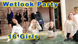 16 Wetlook Girls on inside Pool - T991 Party Trailer