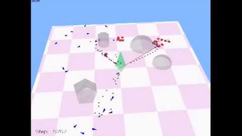 Agent Simulation: Luc Steels rock gathering on Mars.