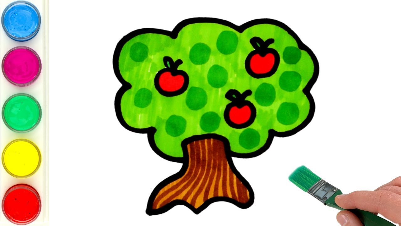Archa Rasm Draw a picture of an apple tree | ارسم صورة لشجرة | ағаштың суретін ...