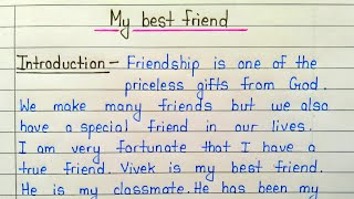 Essay on my best friend with heading in english || My best friend essay with outline