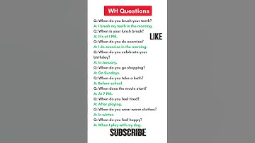 50 WH-Questions in English | Learn How, When, Where & Why with Examples! #english #learnenglish