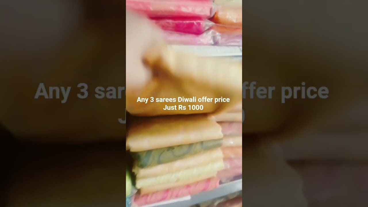 Soft silk saree Any 3 sarees Diwali offer price only Rs 1000 Good quality