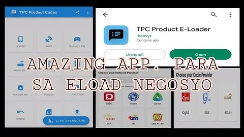TPC PRODUCT CODES PART #2 | ELOAD NEGOSYO APP. | COACH MARJORIE | DEALER