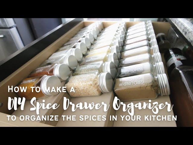 Joyously Domestic: DIY Spice Jar Drawer Project 2.0