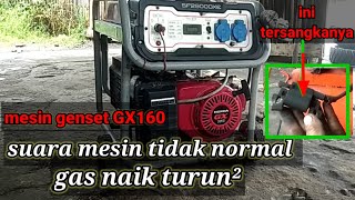 How to service a generator with surging engine speed || 2000 watt Honda GX160 engine type