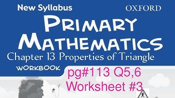 New Syllabus Primary Mathematics Workbook 5b | Chapter13| Worksheet 3 pg#113 Q5,6 @GaganPratapMaths