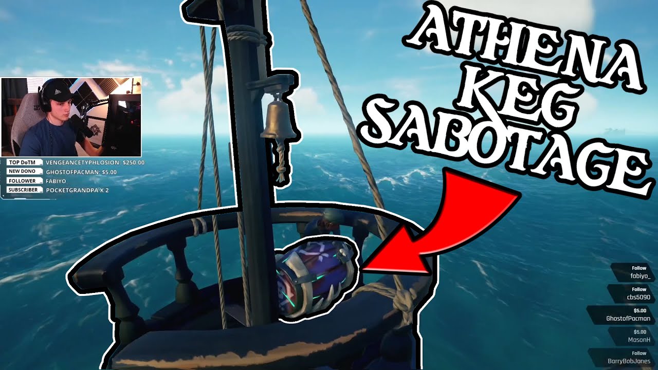 SOLO ATHENA'S RUN KEG SABOTAGE Sea of Thieves YouTube