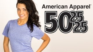 Custom American Apparel Tri-Blend T-Shirt on a Girl (Style TR401)