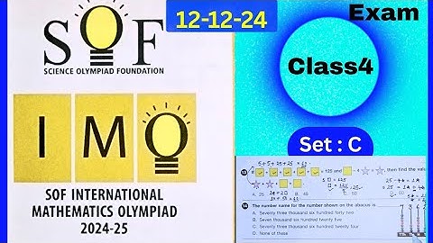 🎯Maths olympiad class 4 question paper 2024 | Set C || Class 4 maths 