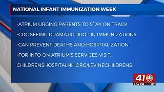 Atrium is reminding parents to keep their kids on track with vaccines and check-ups