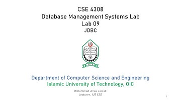 DBMS Lab 09 - JDBC