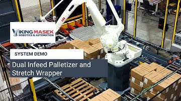 System Demo: Dual Infeed Palletizer and Stretch Wrapper