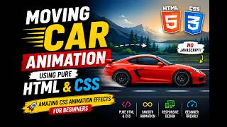 Create a Moving Car Animation with HTML & CSS Only (No JavaScript) #html #keyframes #cssanimation