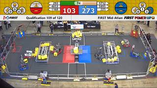 QM109 - 2018 FIRST Mid-Atlantic District Championship