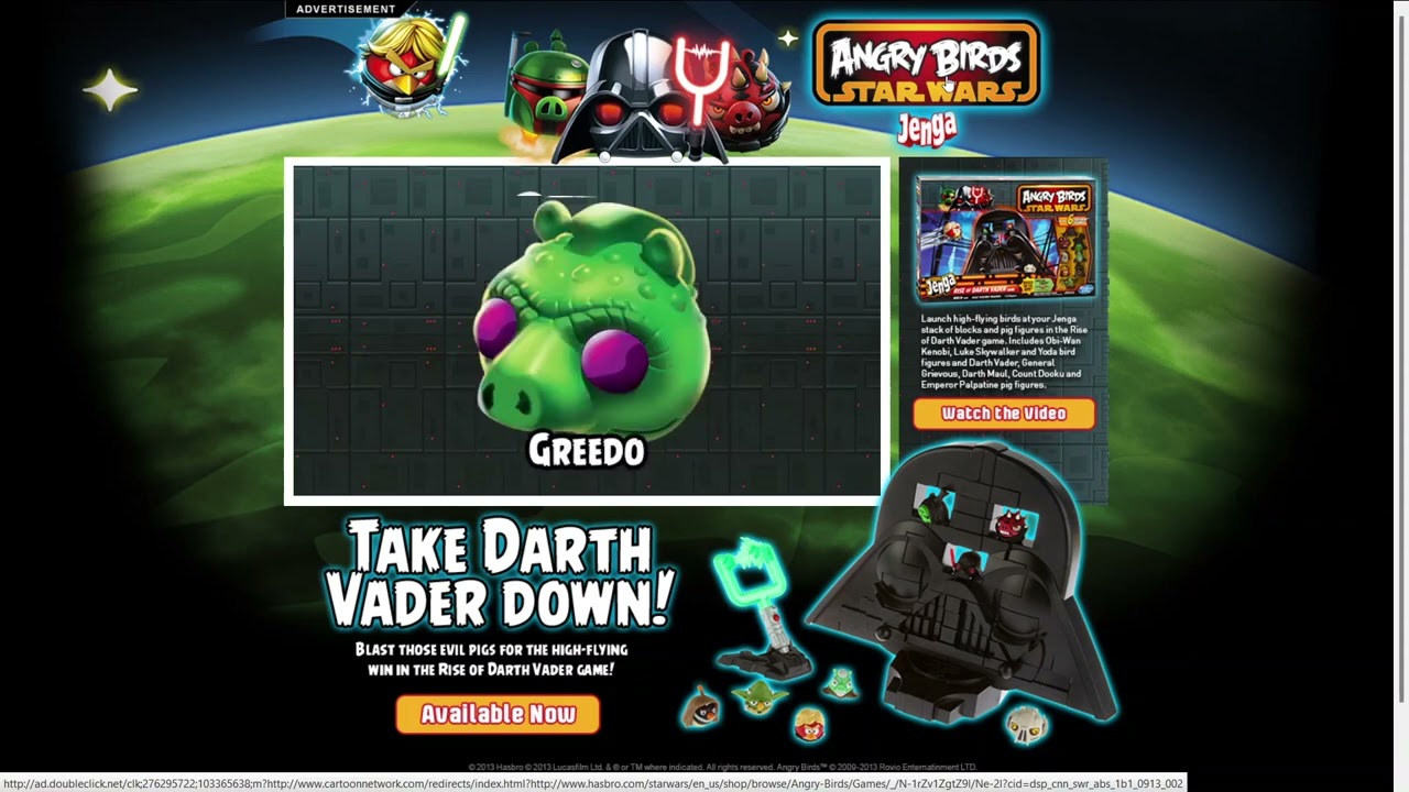 Cartoon Network / Hasbro Star Wars Angry Birds Jenga - YouTube