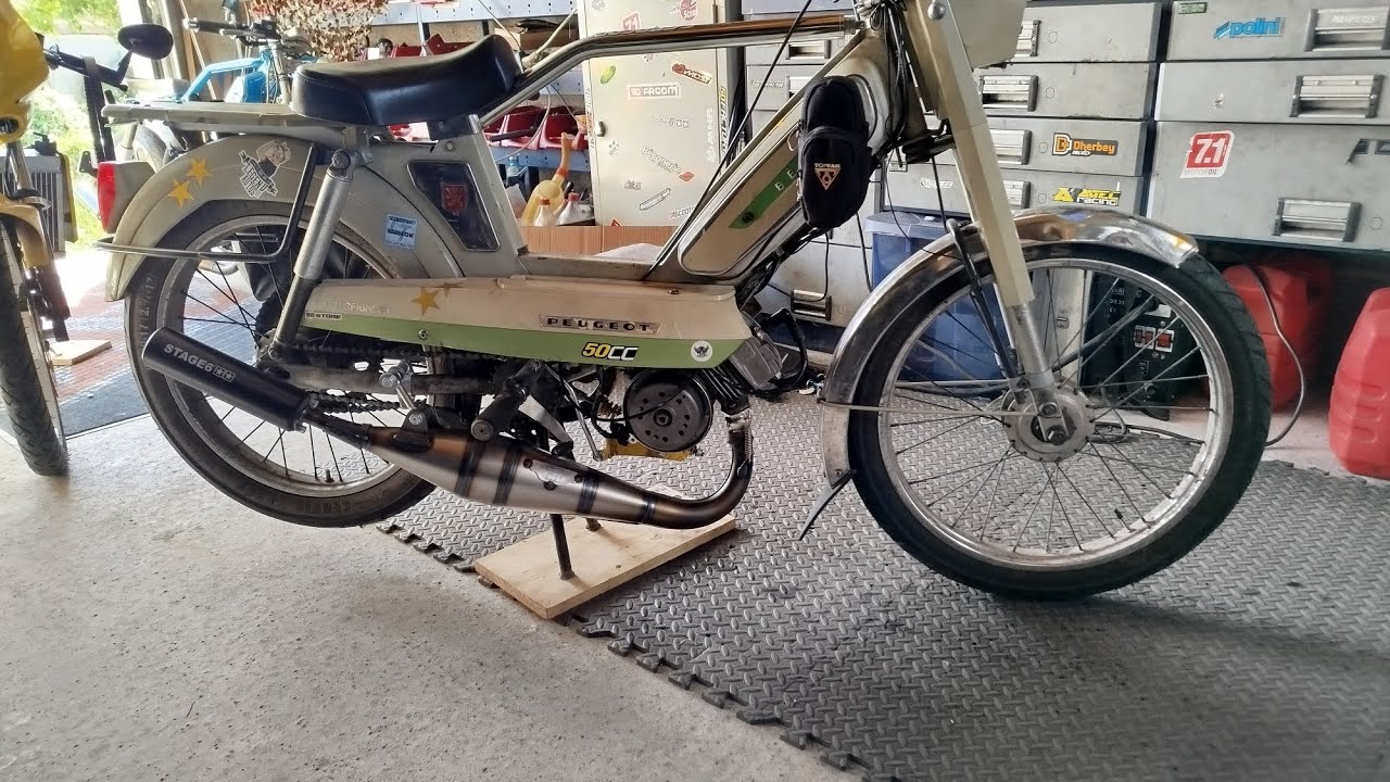 Nouveau pot pour la 103vs et un concours à venir #103 #maxiscoot #stage6 #mobylette #peugeot103 