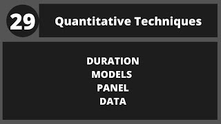 DURATION MODELS PANEL DATA  Mgt605 Lecture in Hindi Urdu 29
