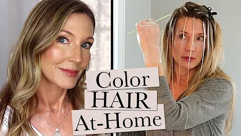 Como colorir o cabelo em casa | Raízes grisalhas + destaques sem papel alumínio
