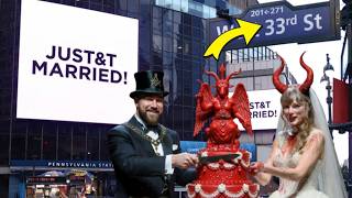TAYLOR SWIFT & TRAVIS KELCE'S SECRETIVE SATANIC ILLUMINATI WEDDING IN NYC ON 33RD STREET!