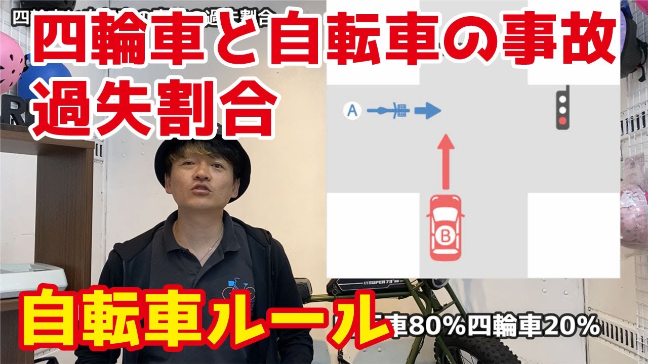【自転車事故】クルマと自転車の事故　保険の過失割合【自転車ルール】