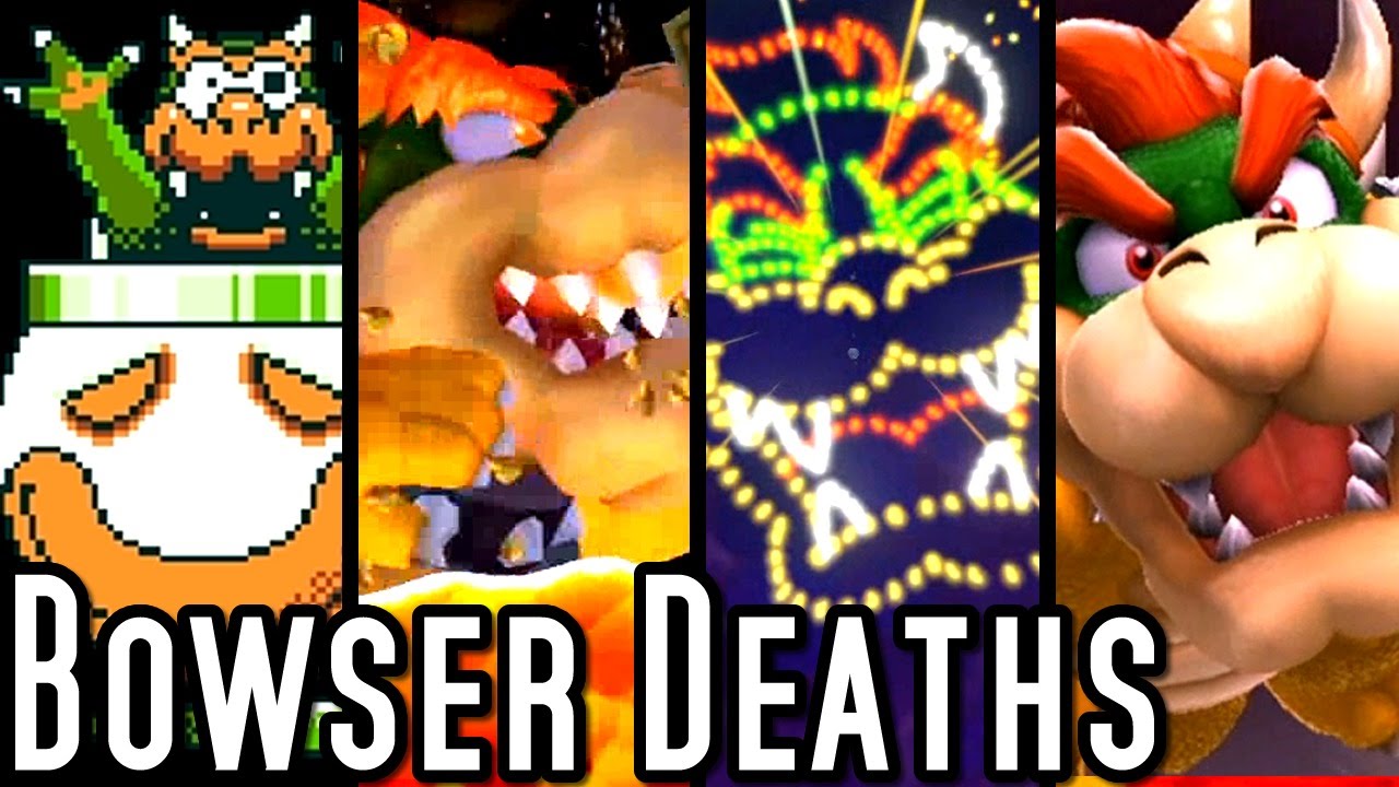 Super Mario ALL BOWSER DEATHS 1985-2015 (Wii U, GC, N64, SNES, NES)