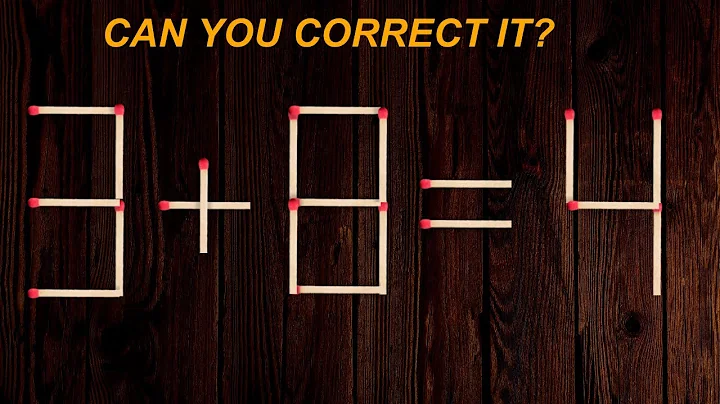 move only one stick to make the equation correct 3+8=4  #puzzle #matchstick #riddles #puzzlegames