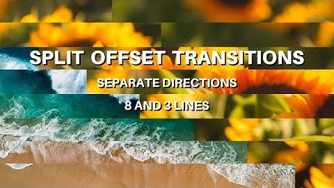 Offset Split Transitions Premiere Pro Templates