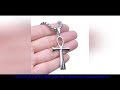 4mm Width Stainless Steel Jewelry Chain Necklaces For Women Men Accessories Ankh Cross Pendant Charm