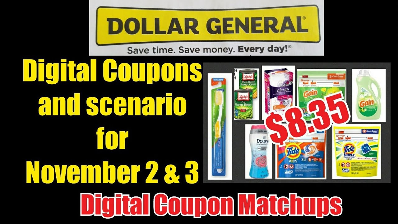 Dollar General Digital Coupon Matchups Youtube