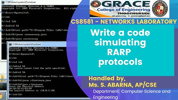 GRACE COE-CSE-CS8581-Networks Laboratory-Ex5b-Write a code simulating RARP protocols