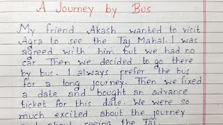 Write a short essay on A Journey by Bus | Essay Writing | English