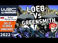 Sébastien Loeb Vs Gus Greensmith : WRC Rally Onboard Split Screen from WRC Rallye Monte-Carlo 2022