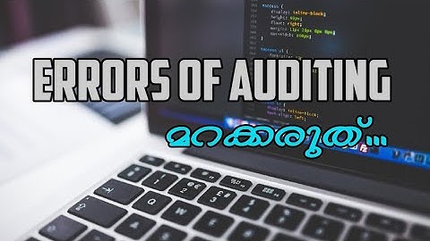 ERRORS OF AUDITING