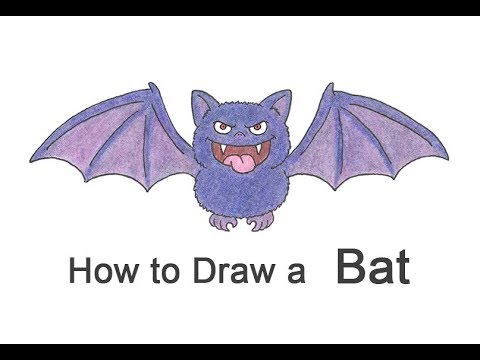 step by step tv show How to Draw a Cartoon Bat for Halloween!