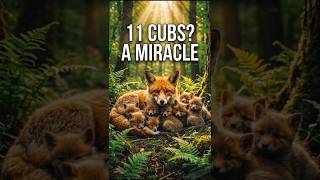 The Unbelievable Sacrifice of a Mother Fox Nursing 11 Starving Cubs 🦊💖#usa #shorts #viral #funny