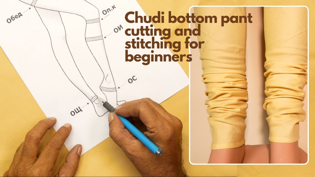 Chudi bottom pant cutting and stitching for beginners | ladies pant ...