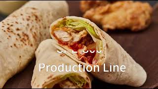 Tortilla production line machine | flour tortilla making machine