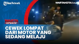 Detik detik Cewek di Bogor Loncat dari Atas Motor yang Melaju