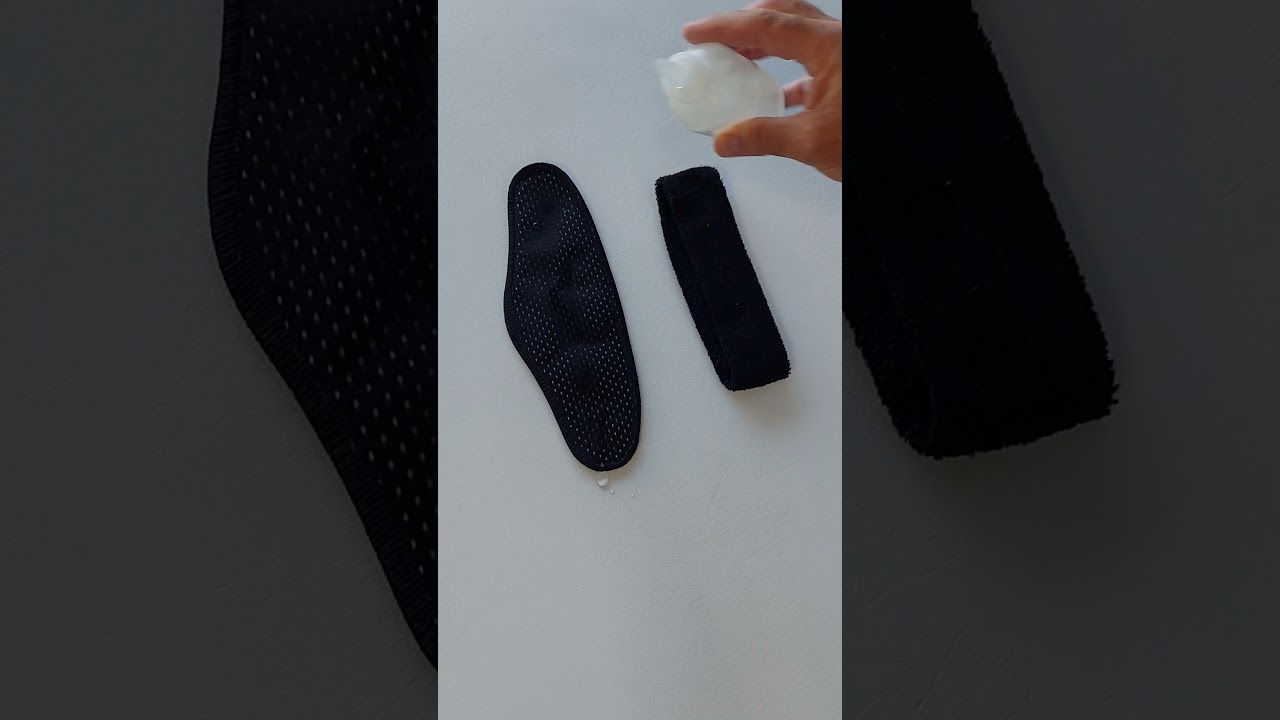 Sweat Tuff Hat Liner, Absorbing Test against a Headband.