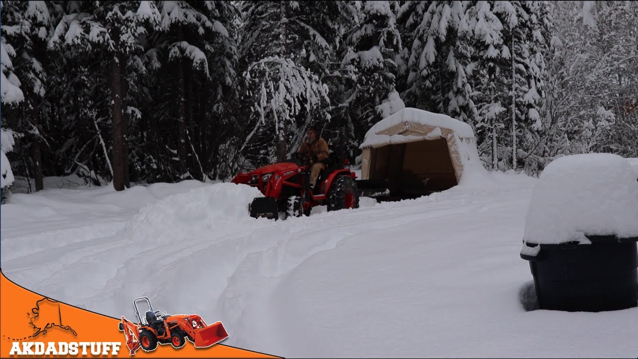 125 Kubota B2601 "BIG BIG SNOW" Landpride Snow Pusher YouTube