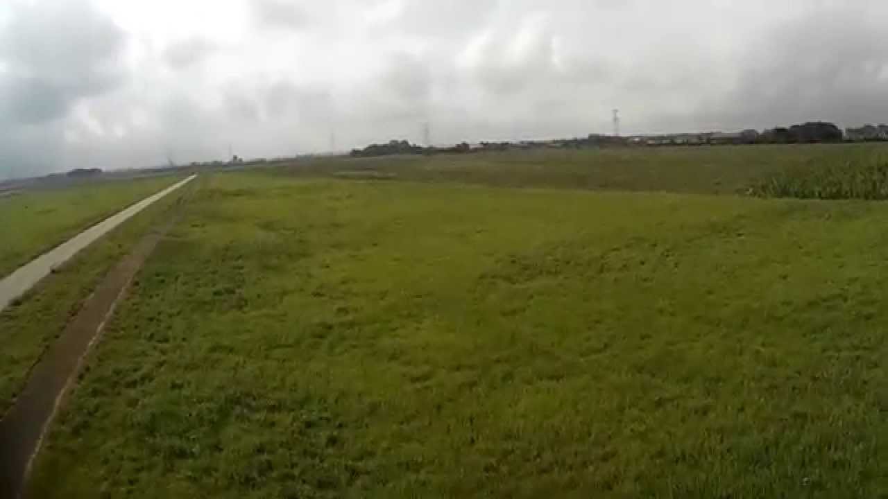 20148 V393 Quadcopter flight in strong Beaufort 4 wind.
