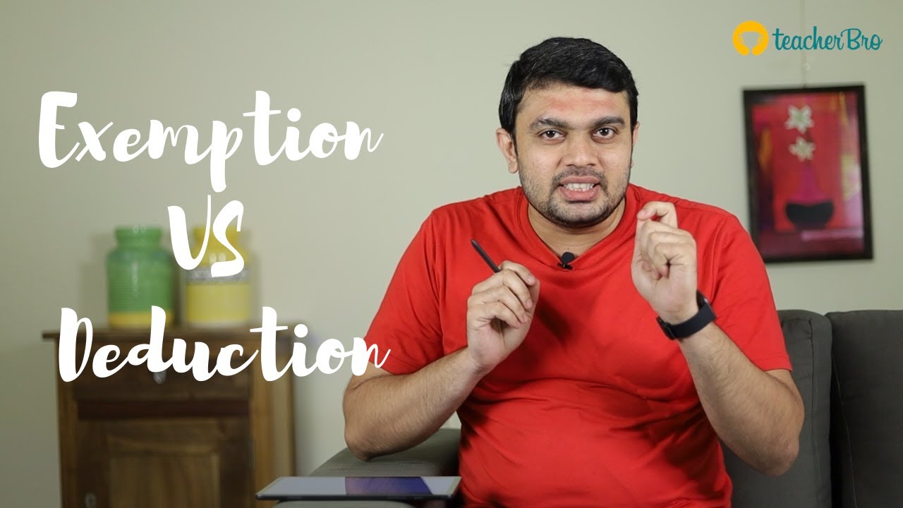 Exemption and deduction CA Inter Difference between exemption