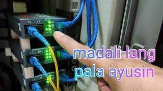 Fiber Media Converter troubleshooting and fix problem ( Tagalog ) indicator lights error
