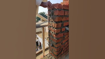 How to check plumb 9 inches wall #construction #shorts #brickswork
