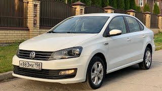 Volkswagen Polo 5 Рестайл 1,6 АТ 2017 белый